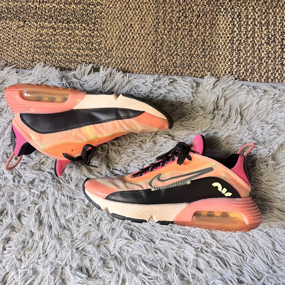 Neon Nike air max shoes